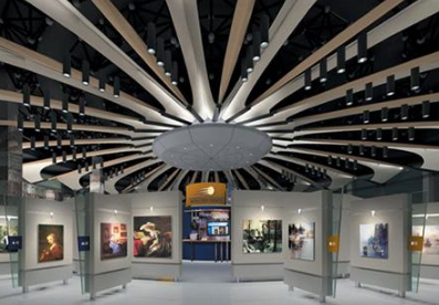 展廳設(shè)計(jì)墻面的材料布置問題(圖1)